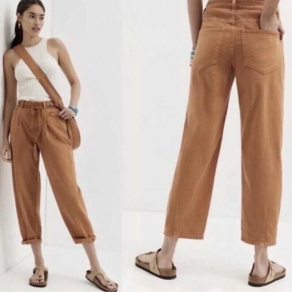 Anthropologie Pilcro The Breaker Lantern Barrel Leg, Copper, Size 28